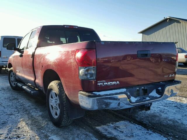 5TBBV54197S488861 - 2007 TOYOTA TUNDRA DOU BURGUNDY photo 3