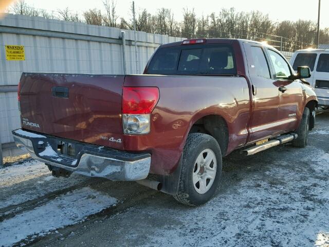 5TBBV54197S488861 - 2007 TOYOTA TUNDRA DOU BURGUNDY photo 4