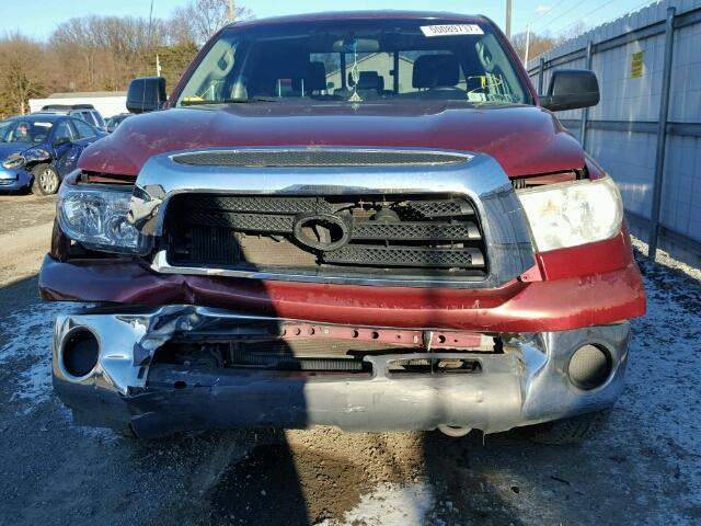 5TBBV54197S488861 - 2007 TOYOTA TUNDRA DOU BURGUNDY photo 9