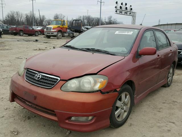 1NXBR32E35Z343051 - 2005 TOYOTA COROLLA CE RED photo 2