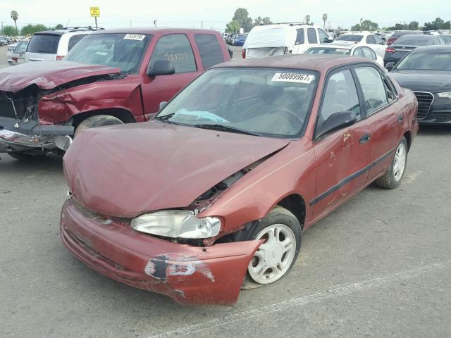 1Y1SK5286XZ425940 - 1999 CHEVROLET GEO PRIZM 勃艮第红 照片 2