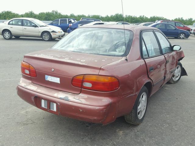 1Y1SK5286XZ425940 - 1999 CHEVROLET GEO PRIZM 勃艮第红 照片 4
