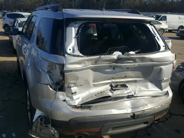 1FM5K8F80DGB60500 - 2013 FORD EXPLORER L SILVER photo 9