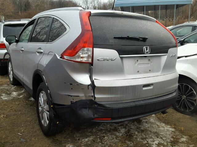 2HKRM4H79CH612502 - 2012 HONDA CR-V EXL SILVER photo 3