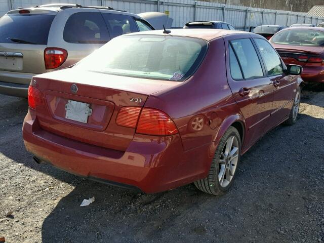 YS3ED49G673501901 - 2007 SAAB 9-5 2.3T RED photo 4