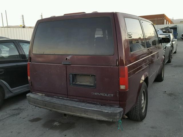 1GNDM19W9TB166598 - 1996 CHEVROLET ASTRO MAROON photo 4