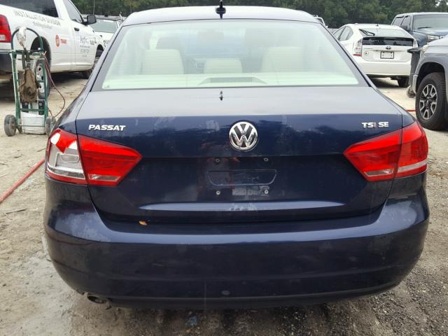 1VWBT7A35EC063485 - 2014 VOLKSWAGEN PASSAT SE BLUE photo 9