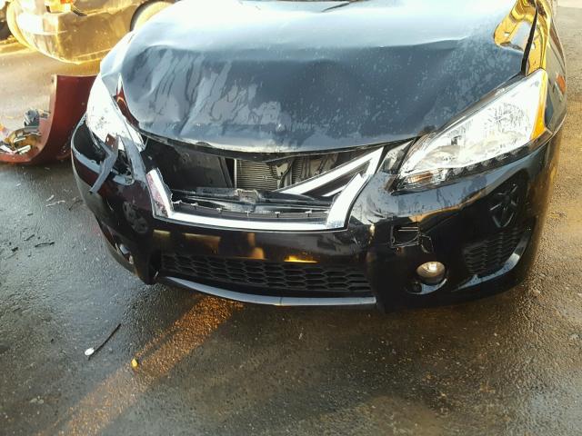 3N1AB7AP0FY370692 - 2015 NISSAN SENTRA S BLACK photo 9