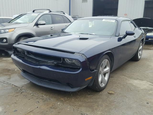 2C3CDYAG9DH679249 - 2013 DODGE CHALLENGER BLUE photo 2