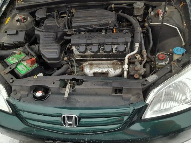 2HGES16582H587346 - 2002 HONDA CIVIC LX GREEN photo 7