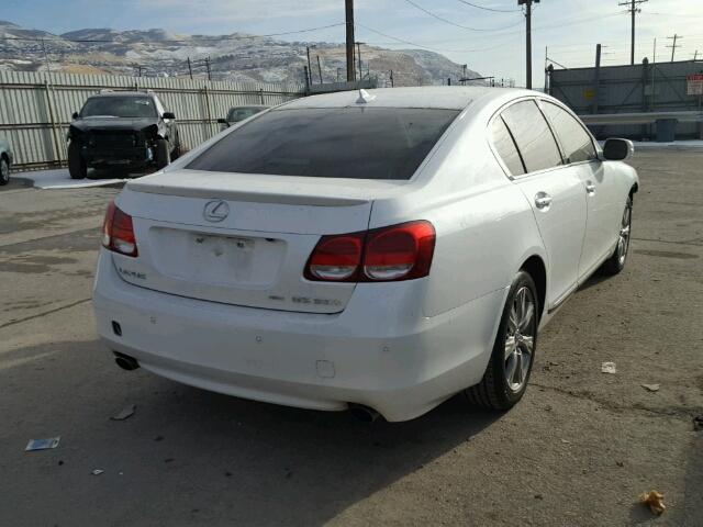 JTHCE96S880013505 - 2008 LEXUS GS 350 WHITE photo 4