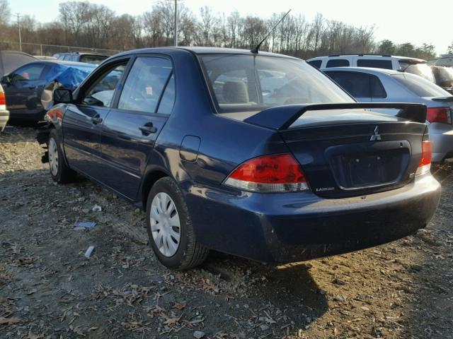 JA3AJ26E26U067375 - 2006 MITSUBISHI LANCER ES BLUE photo 3