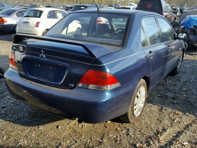 JA3AJ26E26U067375 - 2006 MITSUBISHI LANCER ES BLUE photo 4