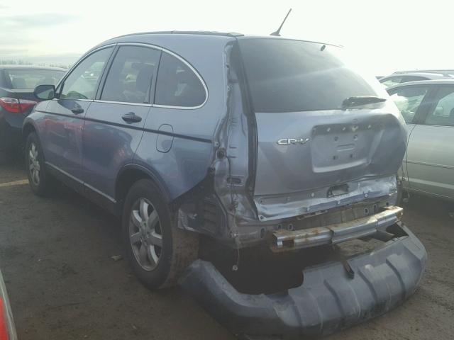 JHLRE48537C104624 - 2007 HONDA CR-V EX BLUE photo 3