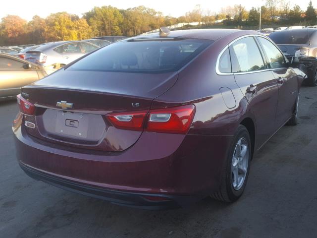 1G1ZB5ST2GF266707 - 2016 CHEVROLET MALIBU LS Tünd qırmızı foto 4