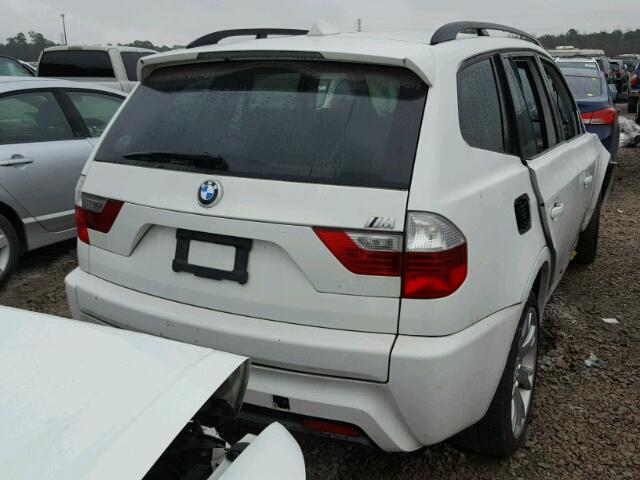 WBXPC93418WJ14111 - 2008 BMW X3 3.0SI WHITE photo 4