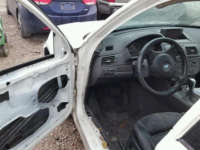 WBXPC93418WJ14111 - 2008 BMW X3 3.0SI WHITE photo 9