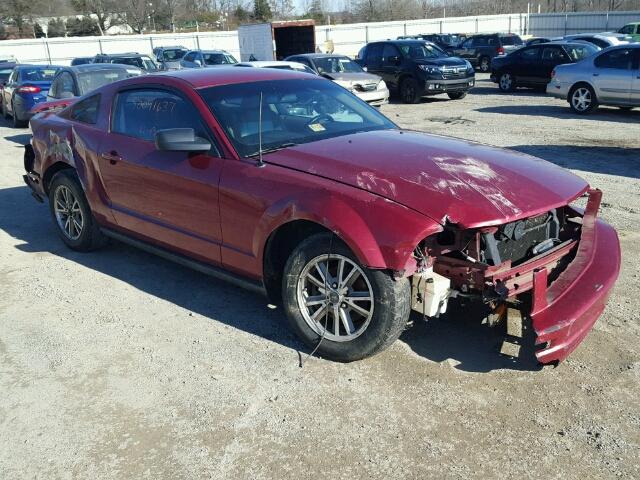 1ZVFT80N155152873 - 2005 FORD MUSTANG RED photo 1
