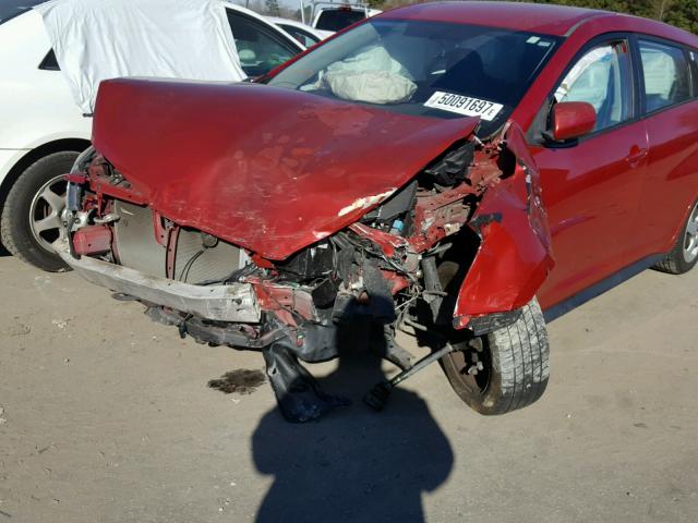 5Y2SP67869Z449159 - 2009 PONTIAC VIBE RED photo 9