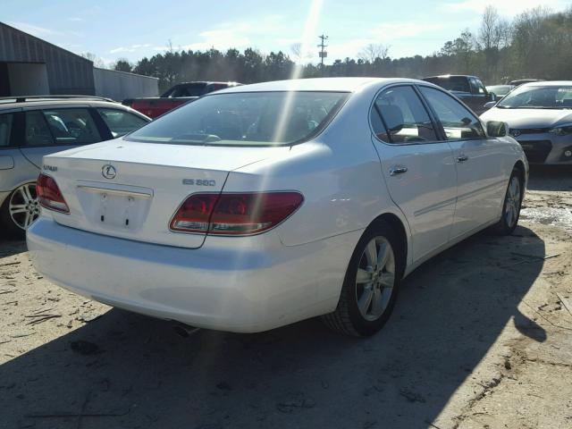 JTHBA30G655095595 - 2005 LEXUS ES 330 WHITE photo 4