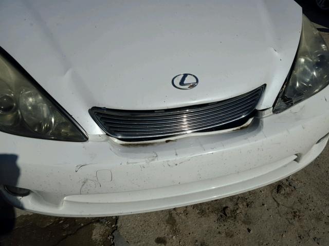 JTHBA30G655095595 - 2005 LEXUS ES 330 WHITE photo 9