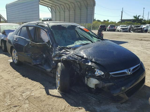 1HGCM56777A092491 - 2007 HONDA ACCORD EX BLACK photo 1
