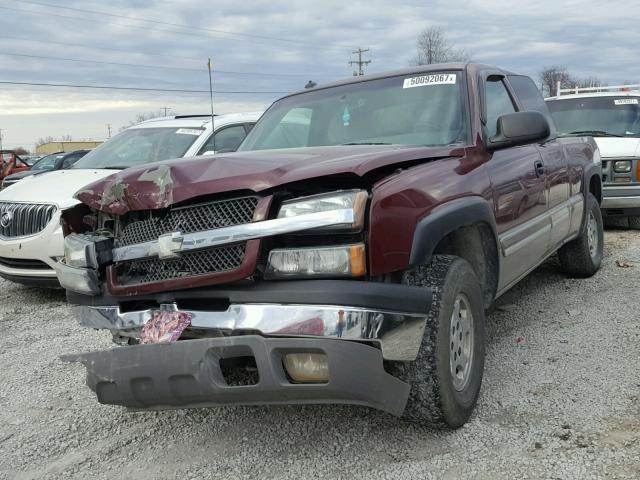 2GCEK19T331325768 - 2003 CHEVROLET SILVERADO BURGUNDY photo 2