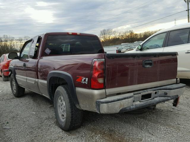 2GCEK19T331325768 - 2003 CHEVROLET SILVERADO BURGUNDY photo 3