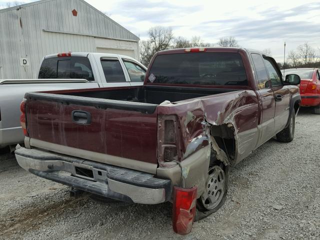 2GCEK19T331325768 - 2003 CHEVROLET SILVERADO BURGUNDY photo 4