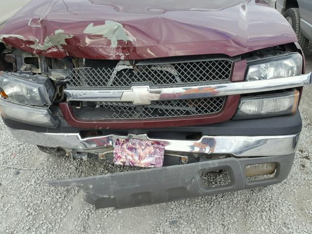 2GCEK19T331325768 - 2003 CHEVROLET SILVERADO BURGUNDY photo 7