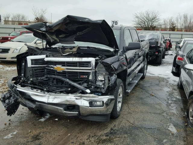 3GCUKREC0EG306511 - 2014 CHEVROLET SILVERADO BLUE photo 2