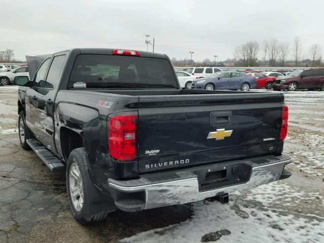 3GCUKREC0EG306511 - 2014 CHEVROLET SILVERADO BLUE photo 3