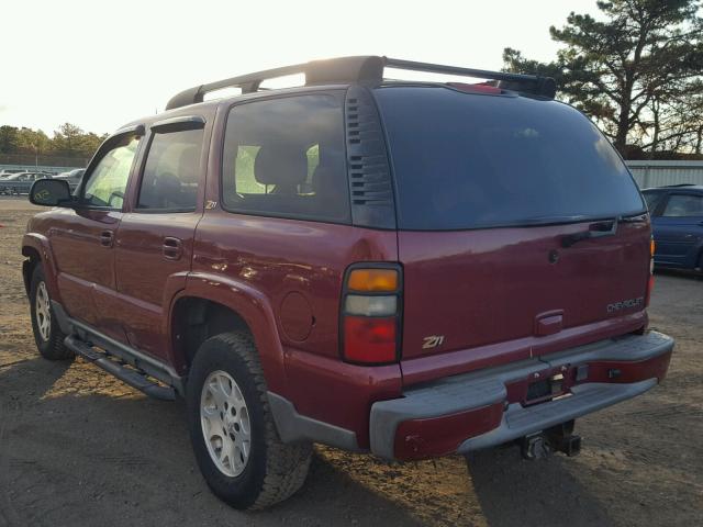 1GNEK13T34R239580 - 2004 CHEVROLET TAHOE K150 BURGUNDY photo 3