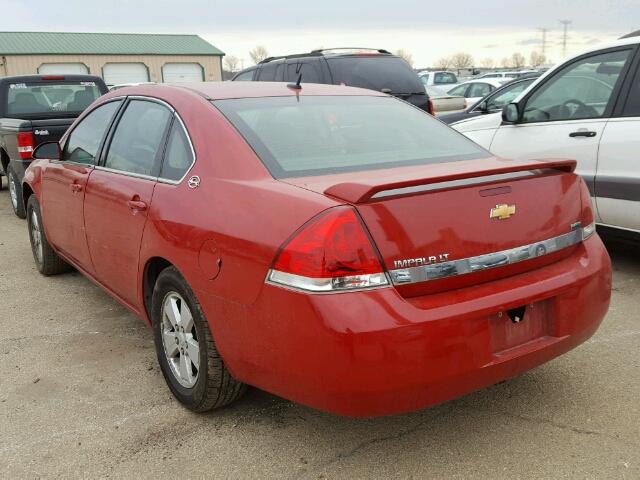 2G1WT58K489116462 - 2008 CHEVROLET IMPALA LT RED photo 3