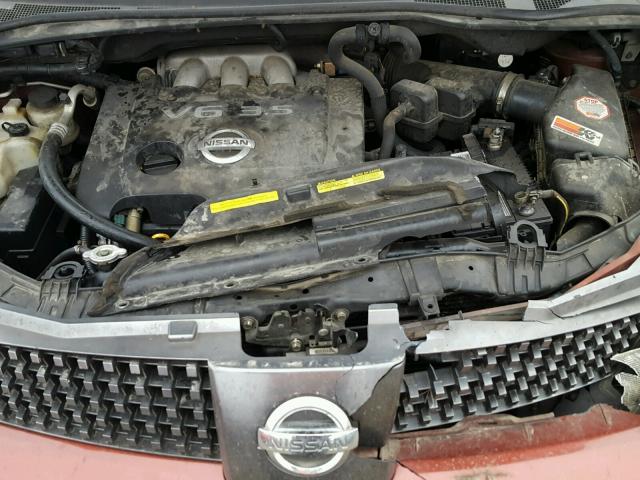 5N1BV28U84N353992 - 2004 NISSAN QUEST S RED photo 7