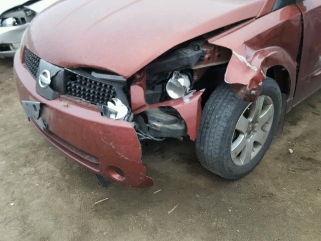 5N1BV28U84N353992 - 2004 NISSAN QUEST S RED photo 9