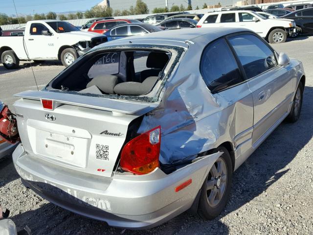 KMHCG35C73U252527 - 2003 HYUNDAI ACCENT GL SILVER photo 4