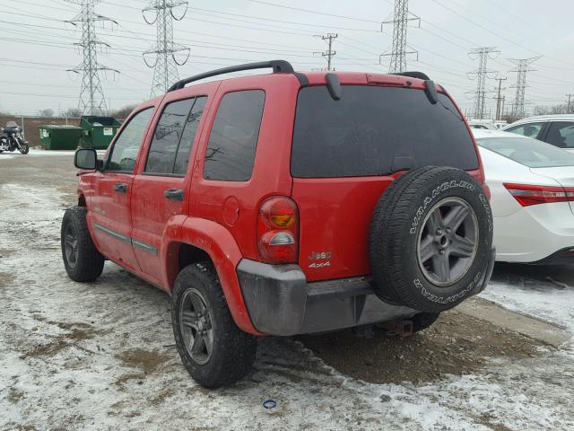 1J4GL48K94W171359 - 2004 JEEP LIBERTY SP RED photo 3