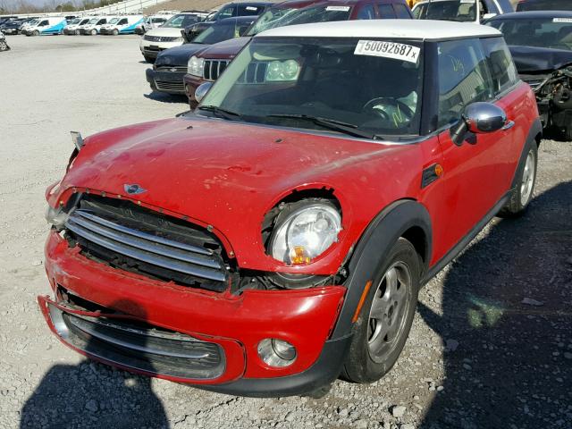 WMWSU3C55BT097653 - 2011 MINI COOPER RED photo 2