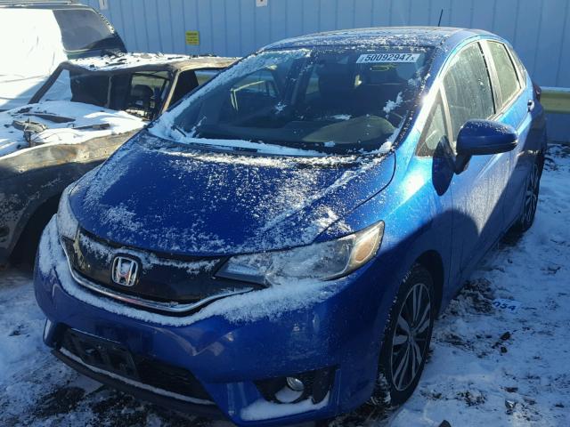 JHMGK5H79GS001653 - 2016 HONDA FIT EX BLUE photo 2