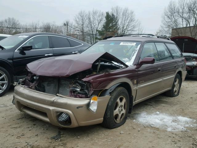 4S3BG6855X7630069 - 1999 SUBARU LEGACY OUT MAROON photo 2