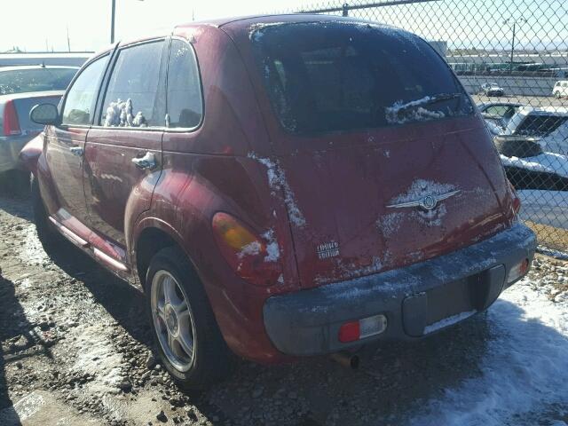 3C8FY68BX2T217524 - 2002 CHRYSLER PT CRUISER RED photo 3