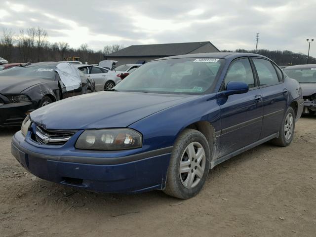 2G1WF52E459125510 - 2005 CHEVROLET IMPALA BLUE photo 2