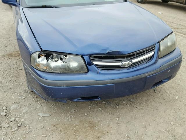 2G1WF52E459125510 - 2005 CHEVROLET IMPALA BLUE photo 9