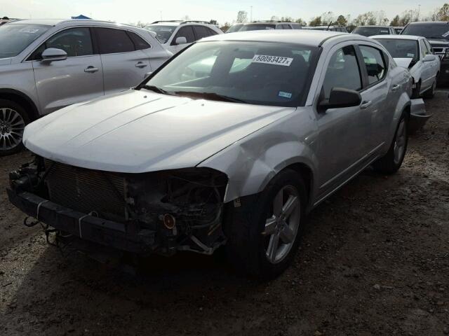 1B3BD4FB6BN583422 - 2011 DODGE AVENGER EX SILVER photo 2