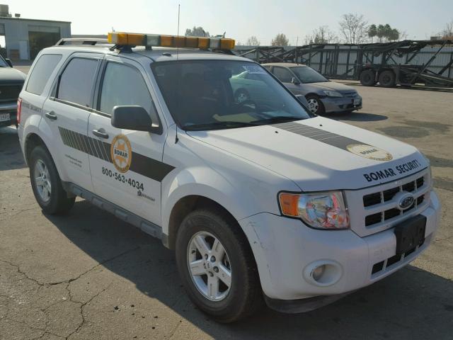 1FMCU49339KA42410 - 2009 FORD ESCAPE HYB WHITE photo 1