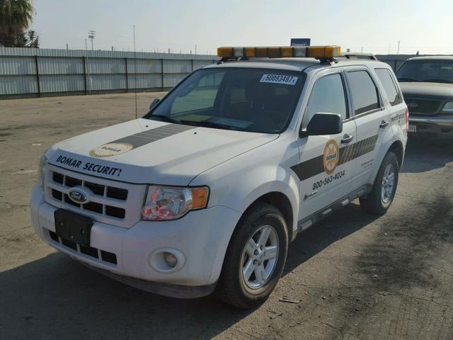 1FMCU49339KA42410 - 2009 FORD ESCAPE HYB WHITE photo 2