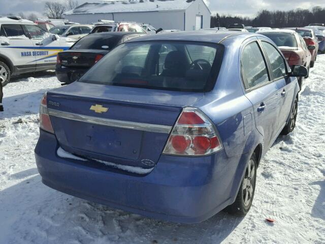 KL1TD56EX9B605234 - 2009 CHEVROLET AVEO LS BLUE photo 4