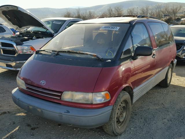 JT3AC22S4M0004195 - 1991 TOYOTA PREVIA LE RED photo 2