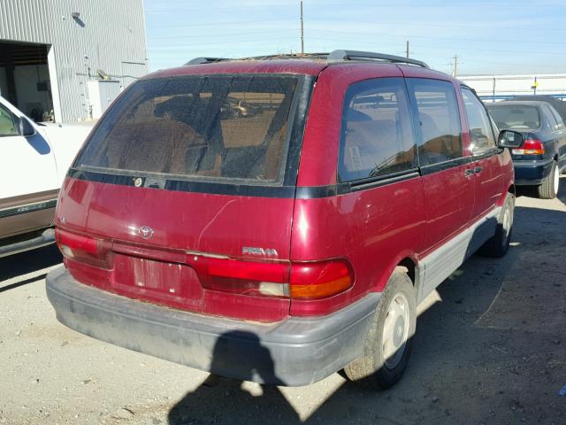 JT3AC22S4M0004195 - 1991 TOYOTA PREVIA LE RED photo 4